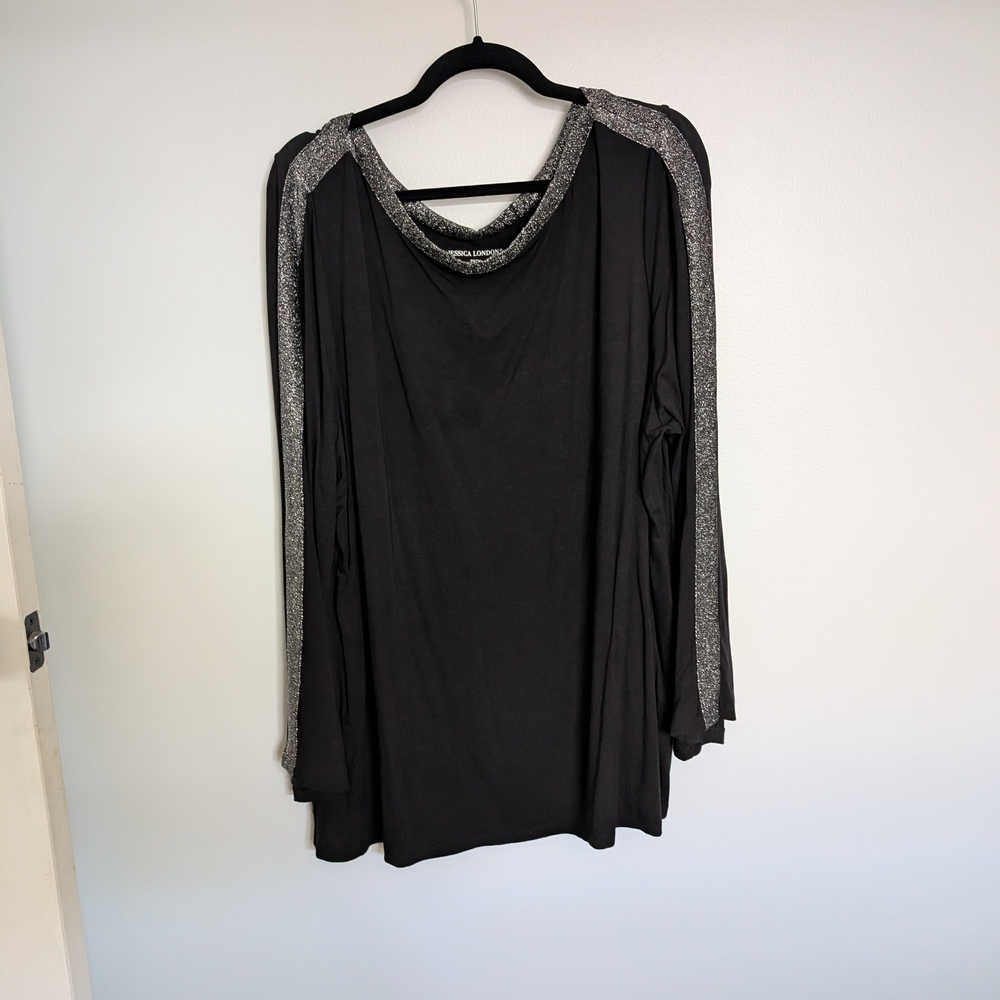 Jessica London Black Long Sleeve Tunic